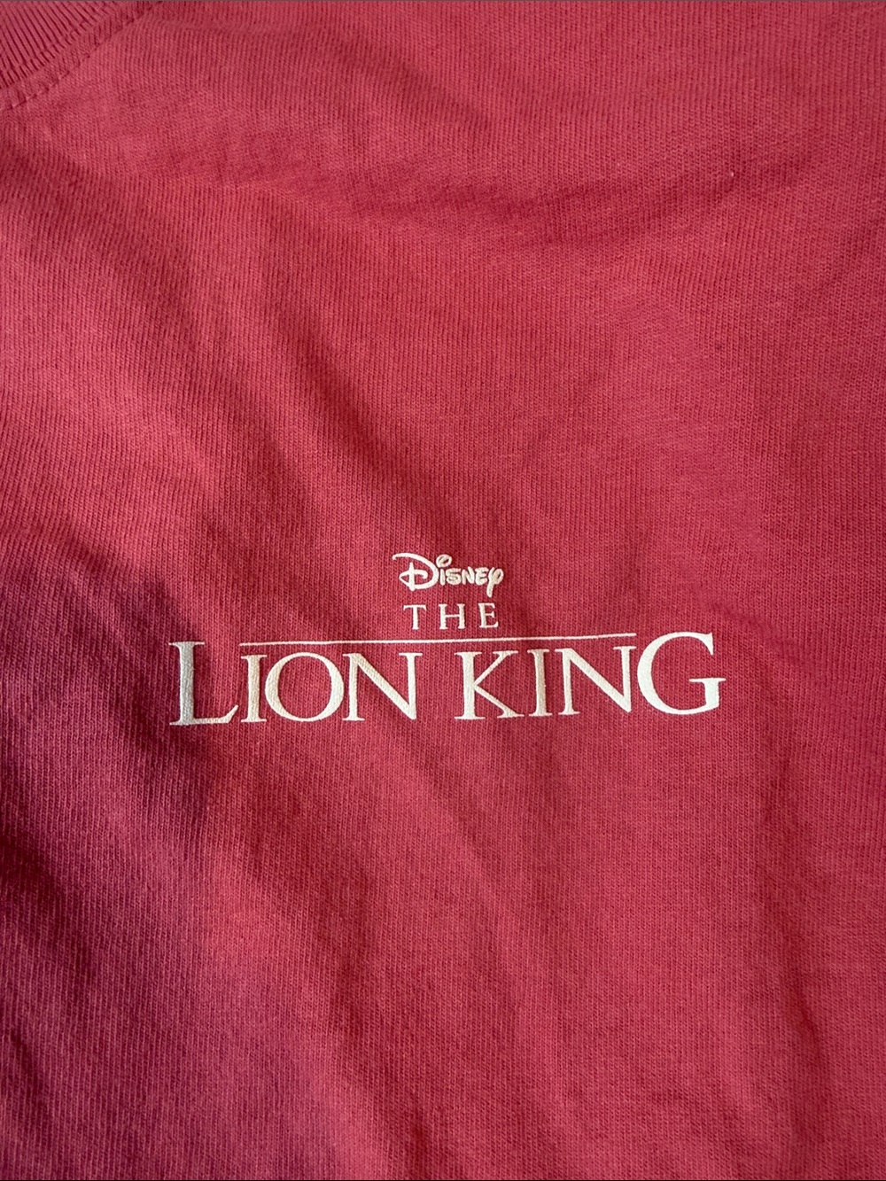Disney The Lion King Graphic Tee - Deep Red with White Logo